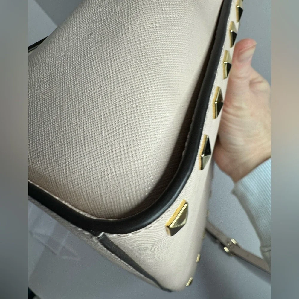 #221 Michael Michael Kors Selma Studded Medium Saffiano Leather Crossbody Bag